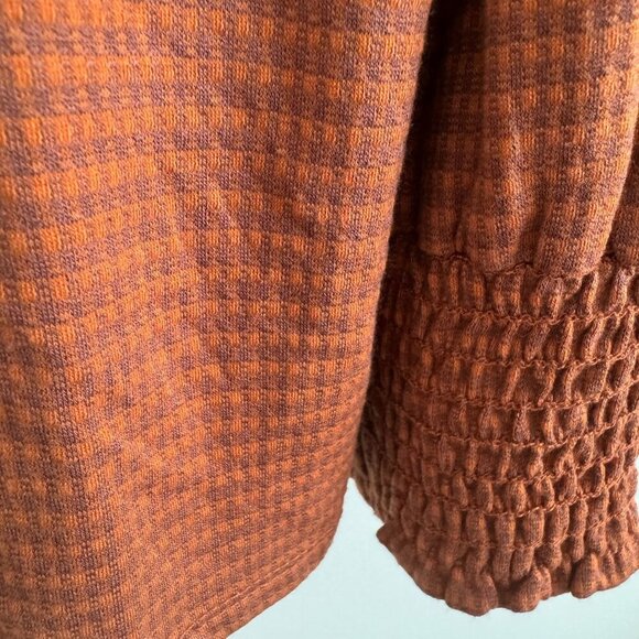 Kaileigh Women Long Sleeve Ruffle With Smocked Cuffs Blouse Top Size M - Picture 9 of 9